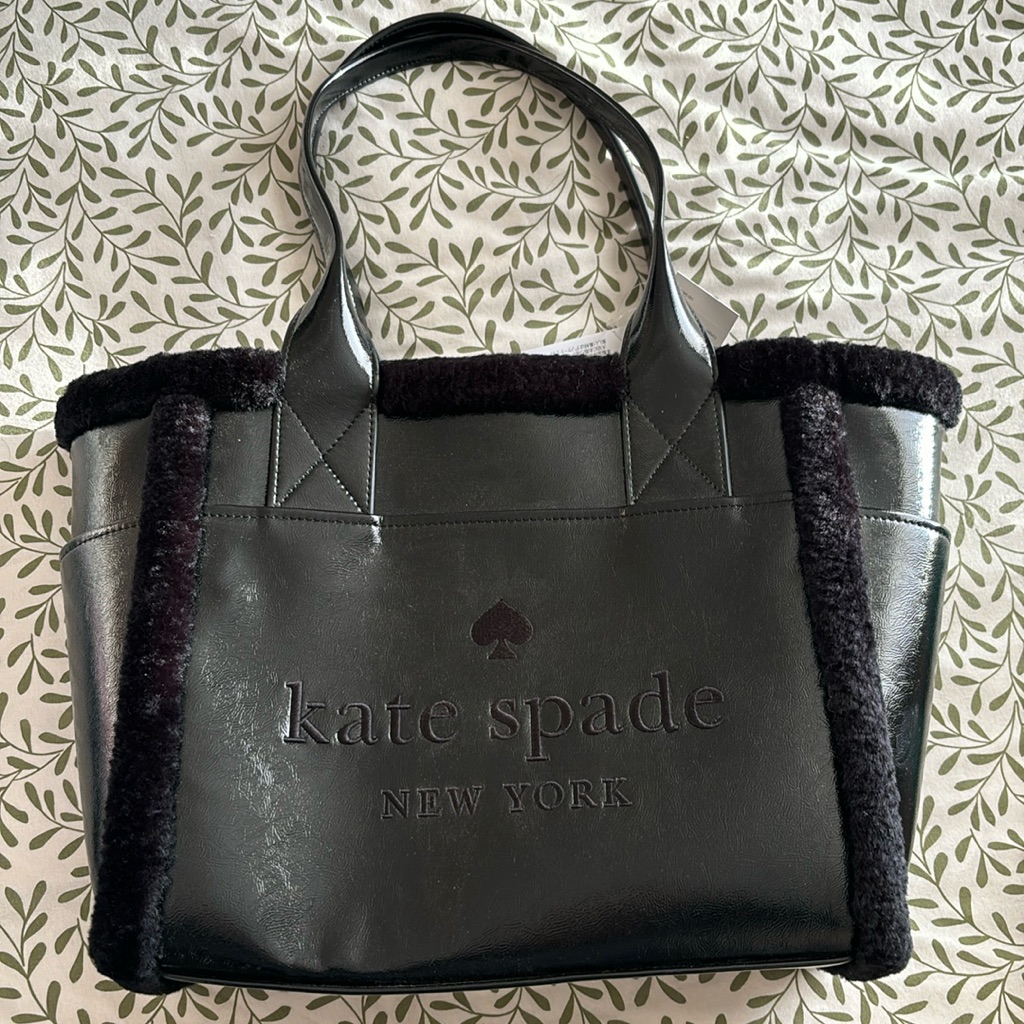 Nwt Kate Spade Jet Faux Shearling Large Tote